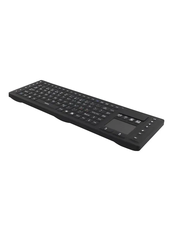 Deltaco Wireless Keyboard with touchpad silicone. - Tastatur - Nordisk - Svart