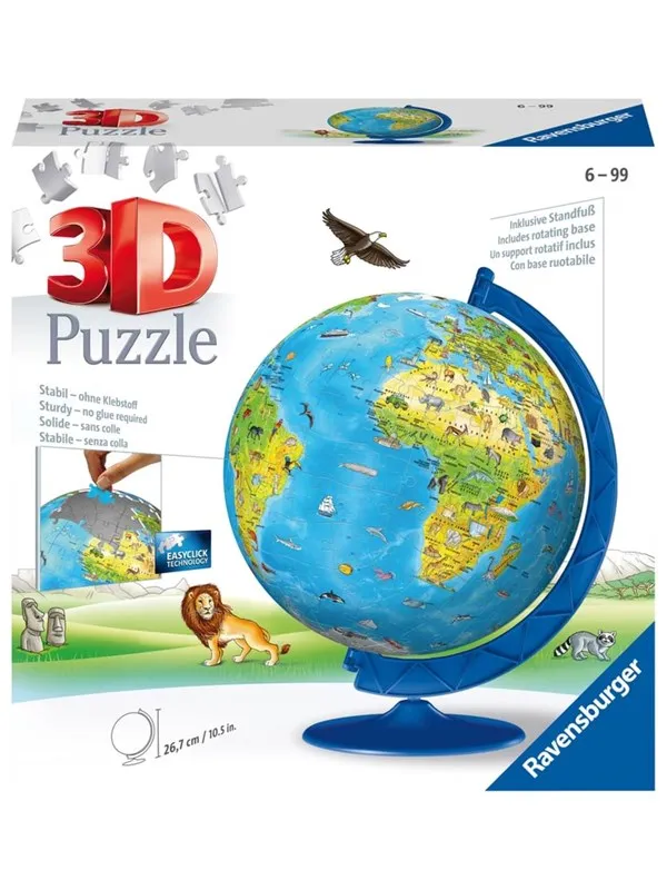 Ravensburger XXL 3D Kids Globe 180pcs 3D Puslespill