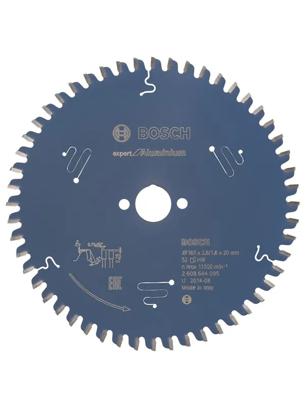 Bosch Sirkelsagblad Expert for Aluminium 165 x 20 x 2,6 mm, 52