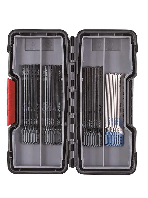 Bosch 40-delers stikksagblad-sett Wood and Metal T 244 D (10x); T 144 D (10x); T 101 B (10x); T 121 AF (10x)