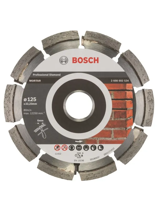 Bosch Fugefresejern Expert for Mortar 125 x 6 x 7 x 22,23 mm