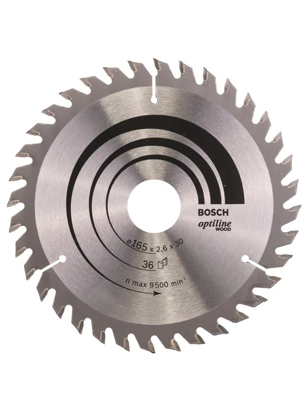 Bosch Sirkelsagblad Optiline Wood 165 x 30 x 2,6 mm, 36