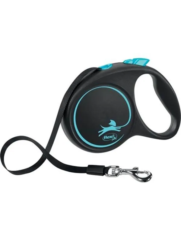 Flexi Black Design M leash 5 m 25 kg blue