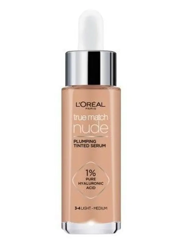 L'Oréal Paris True Match Nude Plumping Tinted Serum - Light-Medium 3-4 30 ml