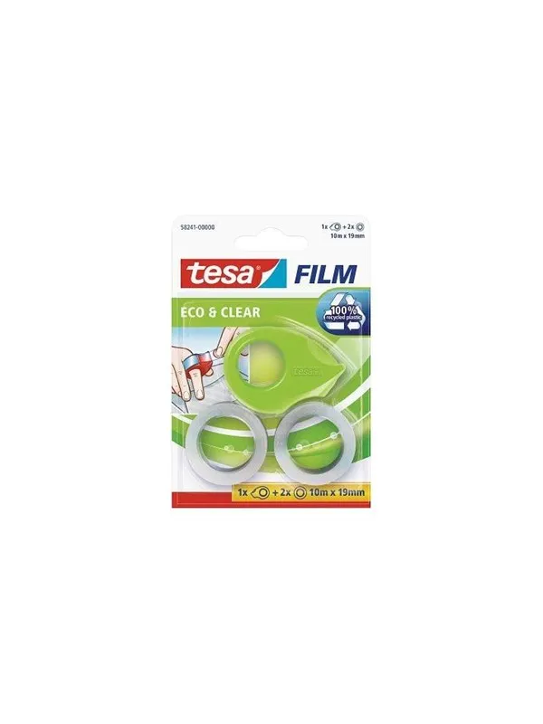 tesa Minidispenser ecoLogo + 2 rolls film eco&clear 10m x 19mm