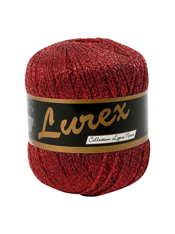 Creativ Company Lurex Glitter Yarn Red 160m