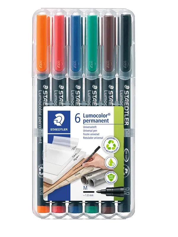 Staedtler Universal pen Lumocolor perm M 6pcs