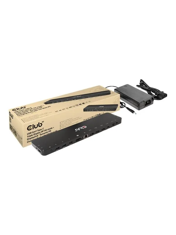 Club 3D - docking station - USB-C - 2 x HDMI DP - GigE