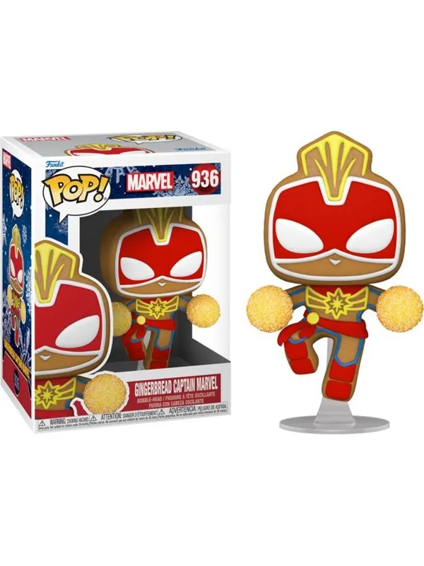 Funko! - Pop! Vinyl - Marvel: Marvel Holiday Gingerbread Captain Marvel (50661) - Figur