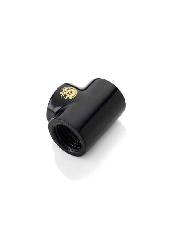 Bitspower Matt Black T-Block With Triple IG1/4"