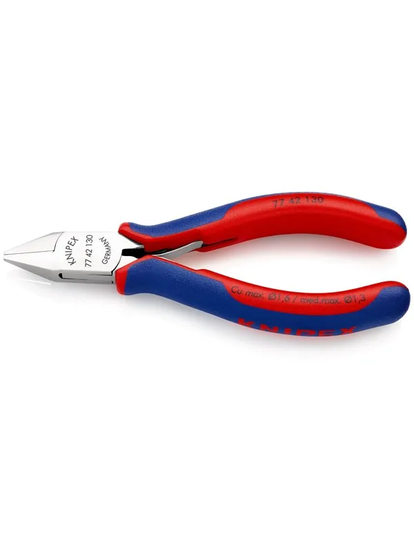 KNIPEX Elektronikk-sidekutter, Med gjennomstukket ledd
