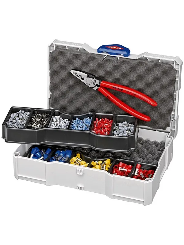 KNIPEX Press-sortimenter, for endehylser med plastkrage
