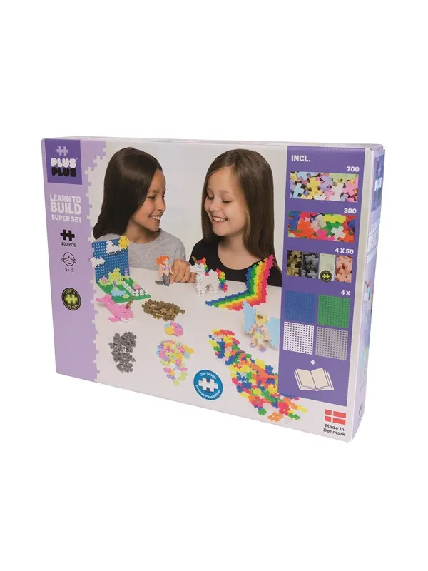 Plus-Plus Pastel Learn to build Super set / 1200 pcs