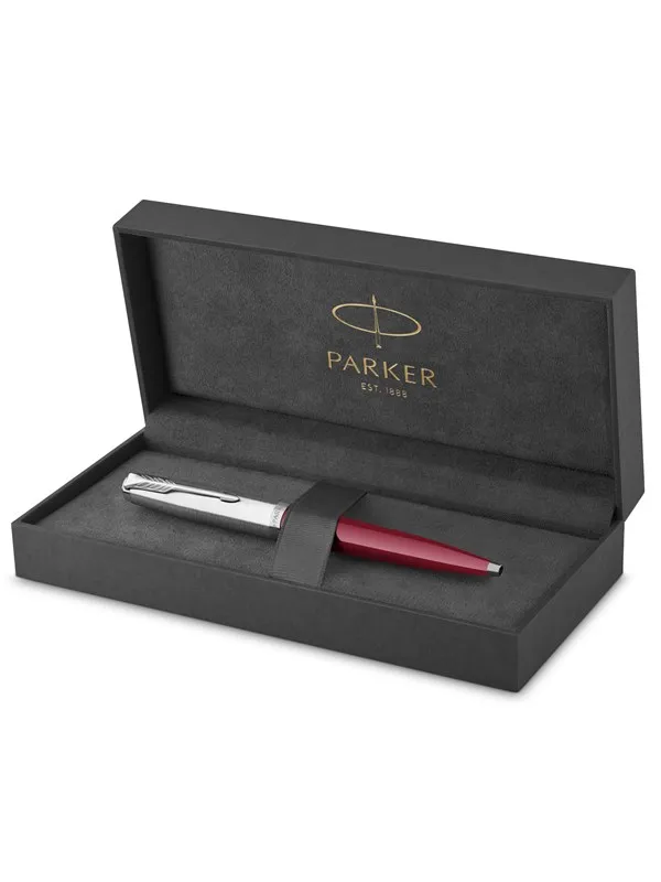 Parker 51 Ballpoint Pen | Burgundy Barrel with Chrome Trim | Medium Point with Black Ink Refill | Gift Box