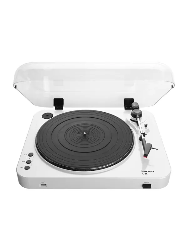 Lenco L-85 - turntable with digital recorder - Platespiller Hvit
