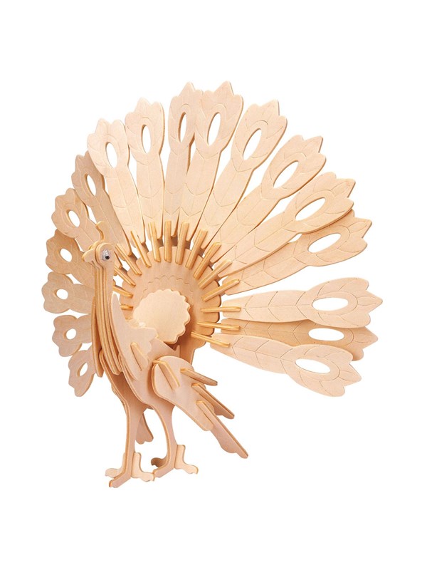 Eureka Gepetto's Workshop Wooden Construction Kit 3D - Peacock