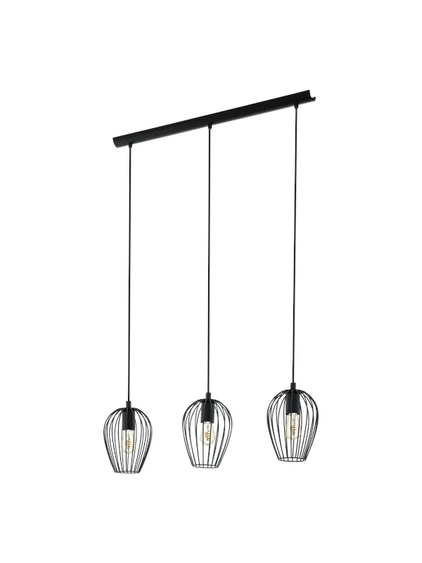 EGLO NEWTOWN long table pendant black
