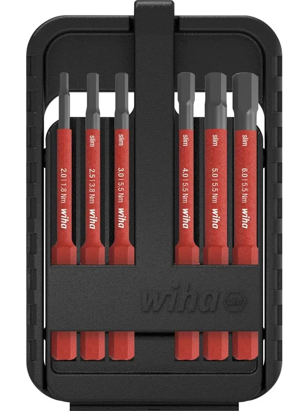 Wiha bit set slimBit electric HEX 6 parts