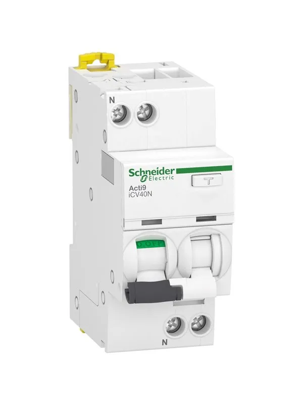Schneider Electric Acti9 combination circuit breaker  icv40n 1p+n 16a c 30ma 6ka kl. a 36 mm