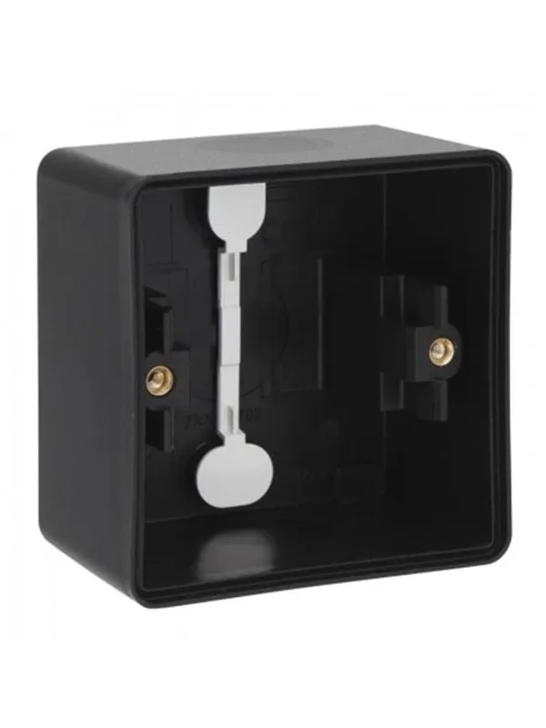 Niko-Servodan Splashproof surface-mounting box with two single flexible inputs for mounting one function black