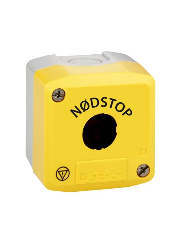Schneider Electric 1 pushbotton.empty yellow control box speedcial text