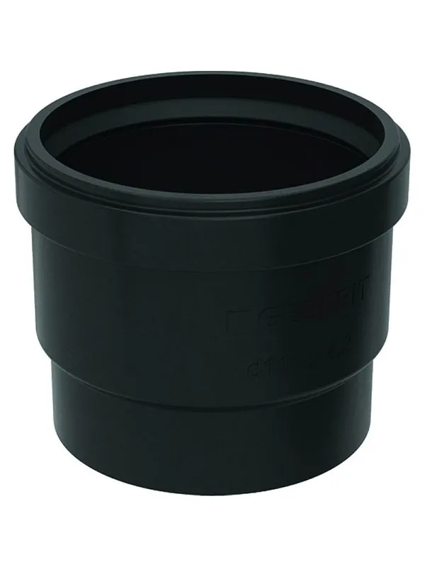 Geberit Pe connector sleeve geberit 75mm o-ring black.