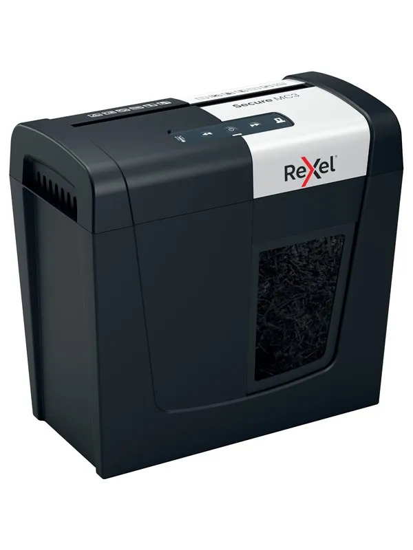 Rexel Secure MC3 Whisper-Shred ™ mikrokutt makuleringsmaskin P-5, 3 ark