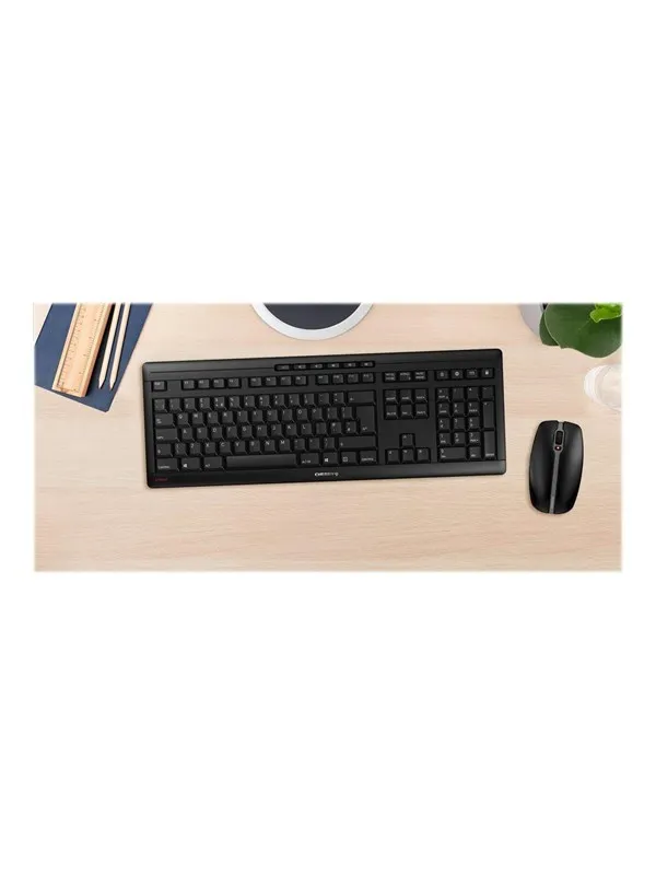 Cherry STREAM DESKTOP - Tastatur & Mussett - Nordisk - Svart