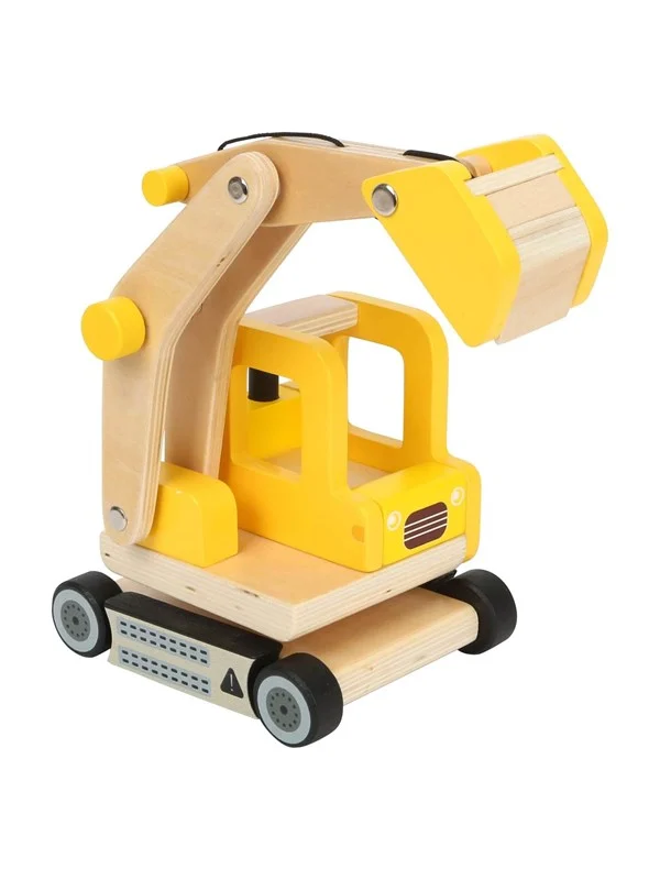 Small Foot - Wooden Excavator Yellow
