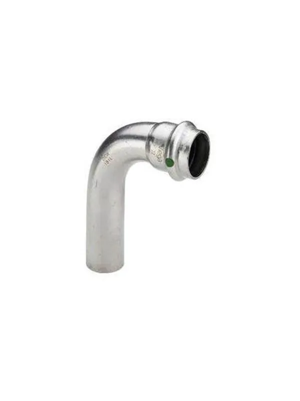 Viega Sanpress Inox bend 90° 35 Stainless steel/bright 435745