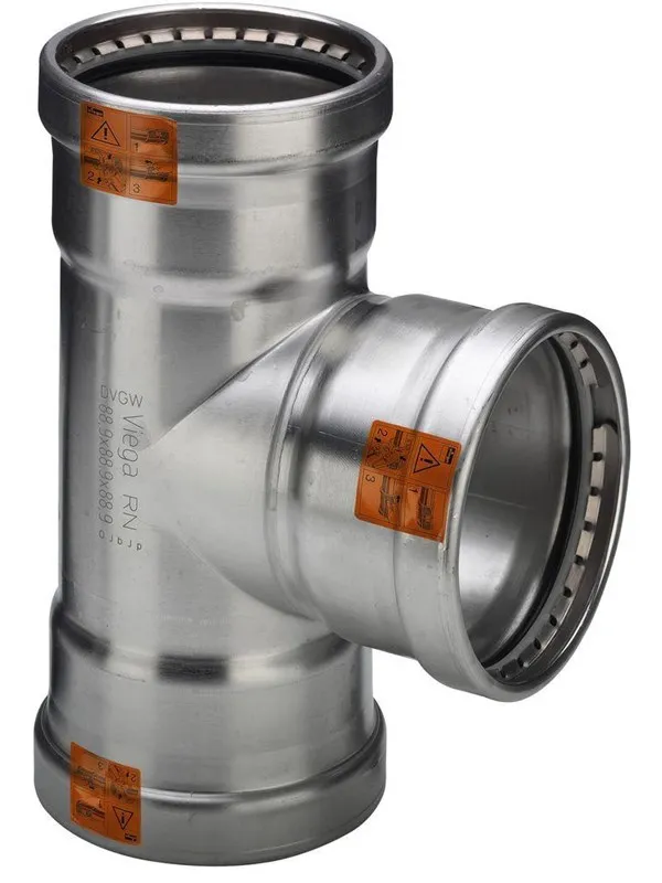 Viega Sanpress Inox XL T-piece 76.1 x 54 x 76.1 mm stainless steel