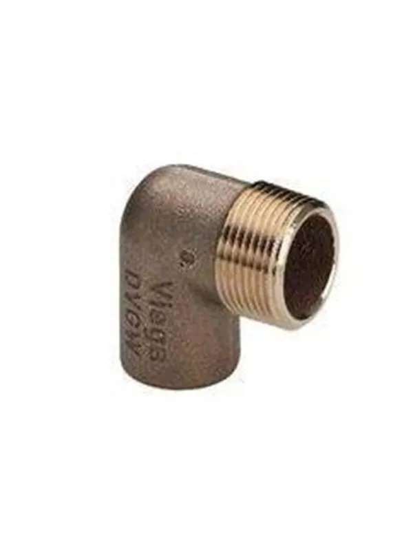 Viega Transition angle 90° sleeve/nipple 15 mm x 1/2" gunmetal