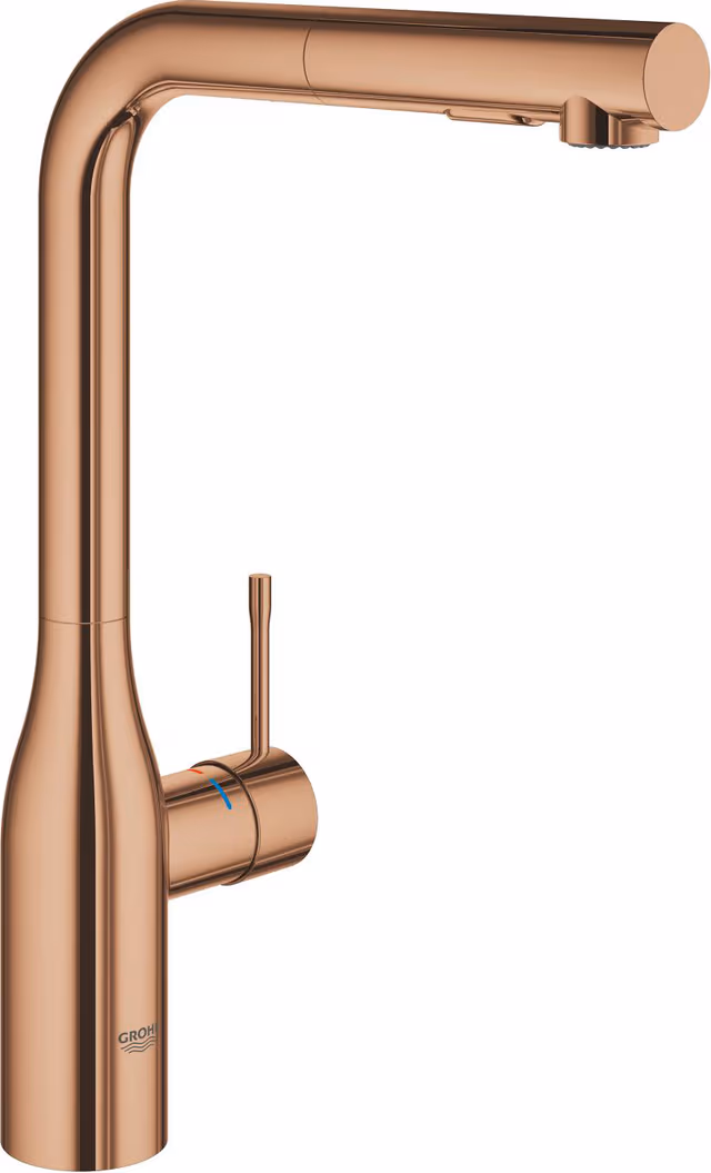 Grohe Essence blandebatteri m. L-kran og hånddusj (warm sunset)