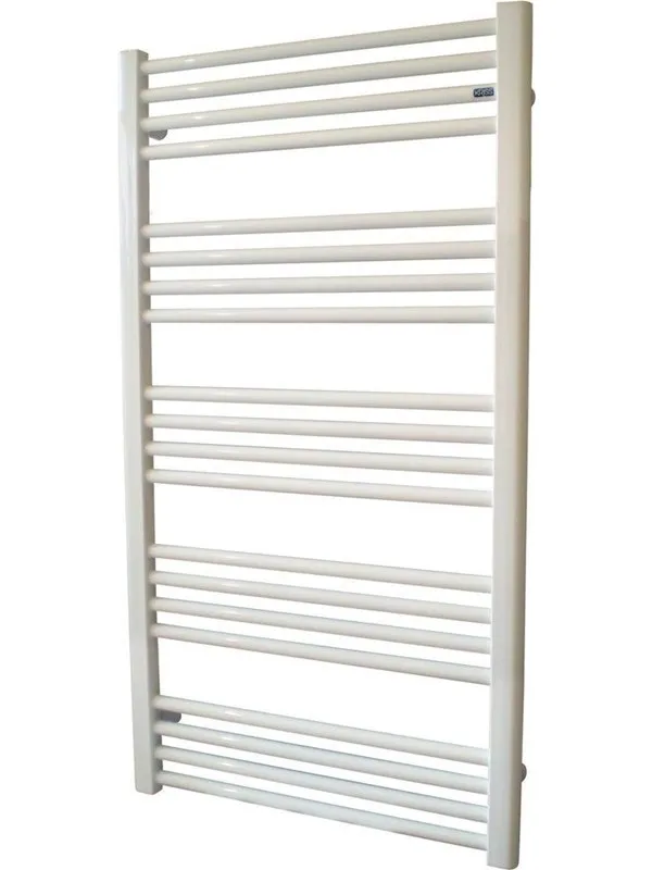Kriss space heated towel rail 1090x600 white