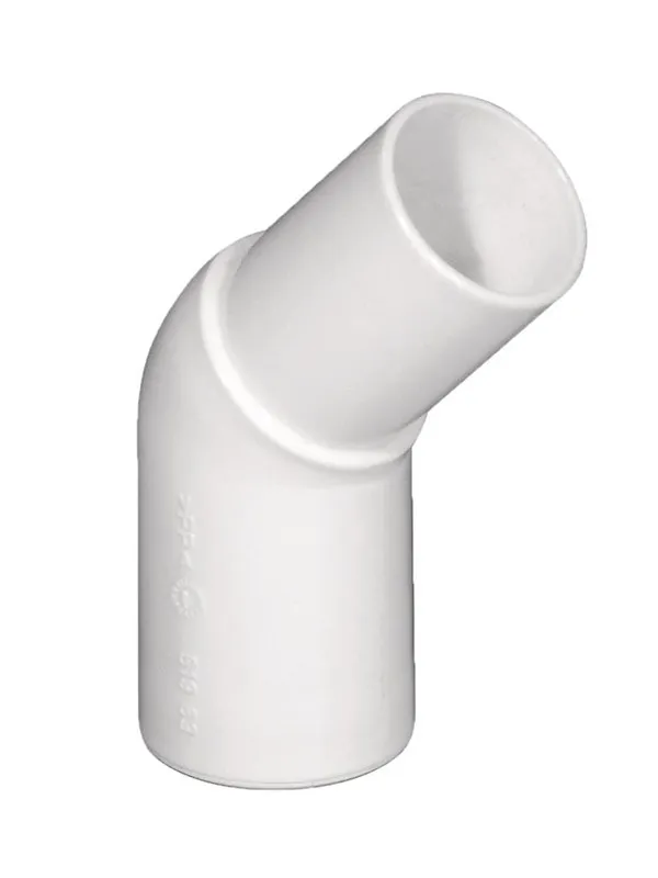 Purus angle 45° 32 mm white pp/tpe with tip end