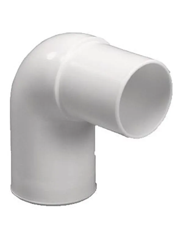 Purus angle 90° 32 mm white pp/tpe with tip end