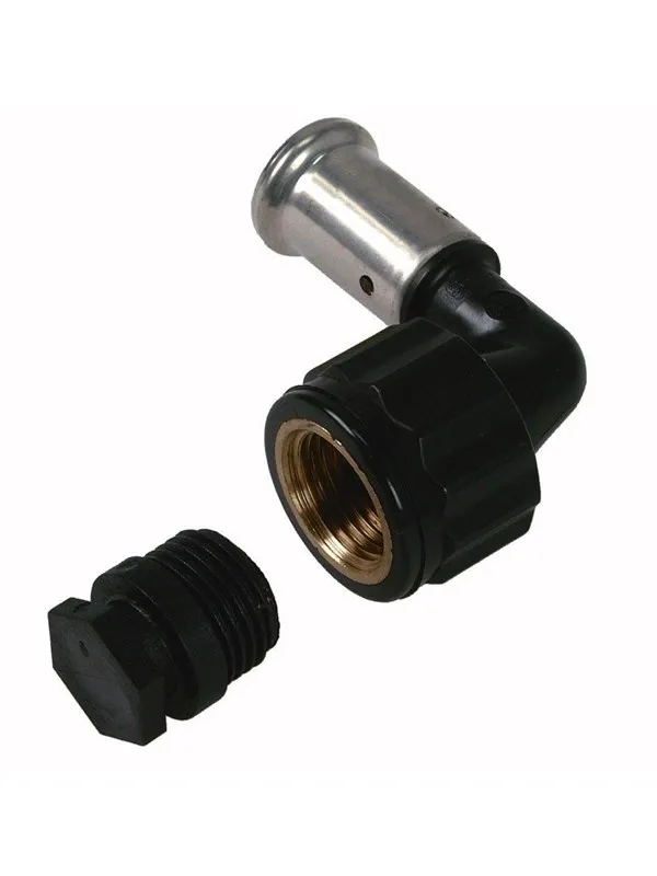Henco bent 90° female iron adapter 50x6/4