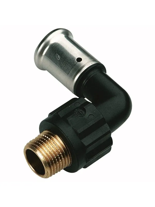 Henco bent 90° male iron adapter 40 mm x 114
