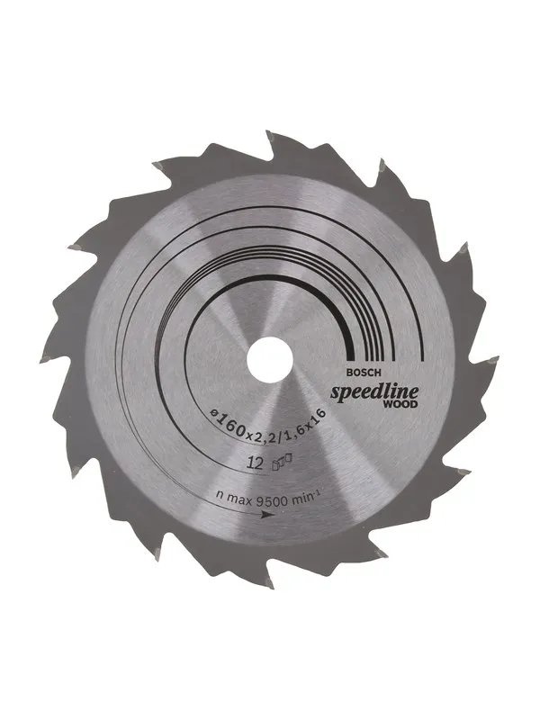 Bosch Sirkelsagblad Speedline Wood 160 x 16 x 2,2 mm, 12