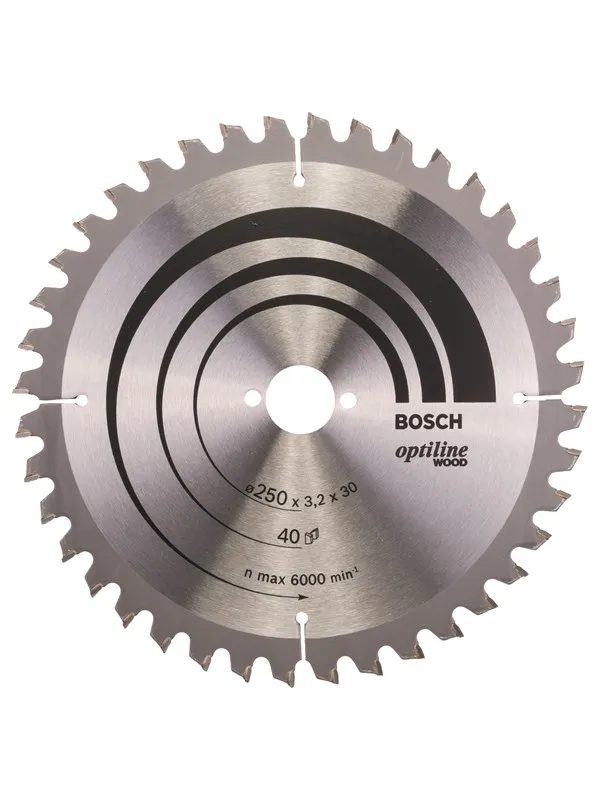 Bosch Sirkelsagblad Optiline Wood 250 x 30 x 3,2 mm, 40
