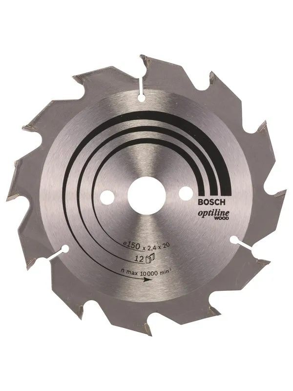 Bosch Sirkelsagblad Optiline Wood 150 x 20/16 x 2,4 mm, 12