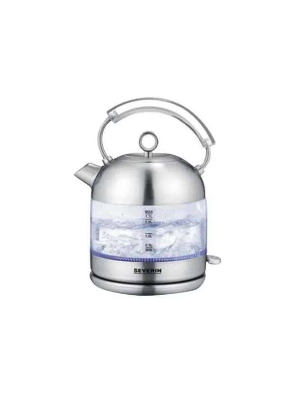 SEVERIN Vannkoker WK 3459 - kettle - brushed stainless steel/glass - Børstet rustfritt stål / glass - 2400 W