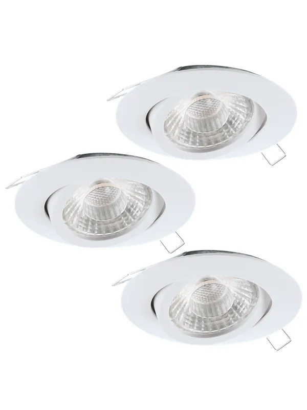EGLO TEDO 1 built-in spotlight 3-pack white