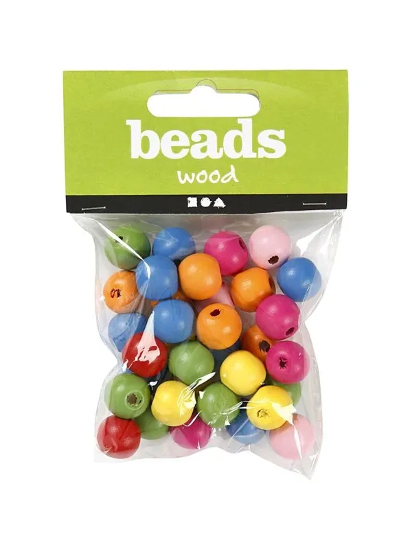 Creativ Company Wooden Beads Mix 12mm 22gr