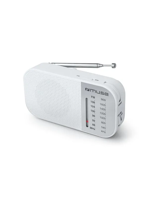 Muse M-025 RW - FM/MW - Hvit