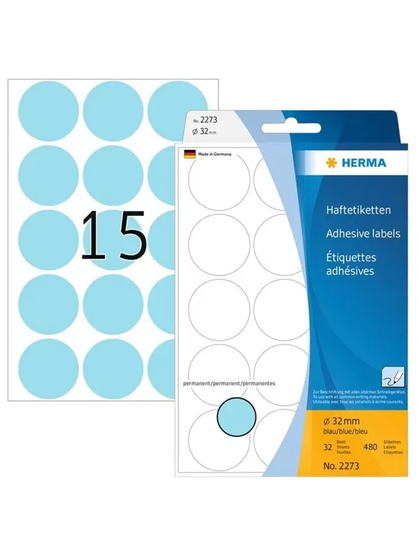 HERMA - round labels - 480 label(s) - 32 mm round
