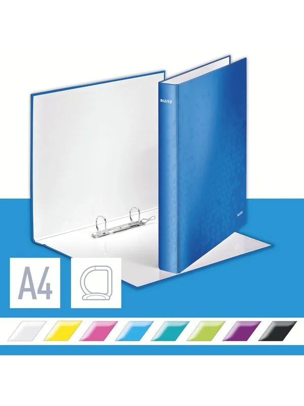 Leitz Ringperm  WOW Laminert kartong A4+ 2DR/25mm Blå