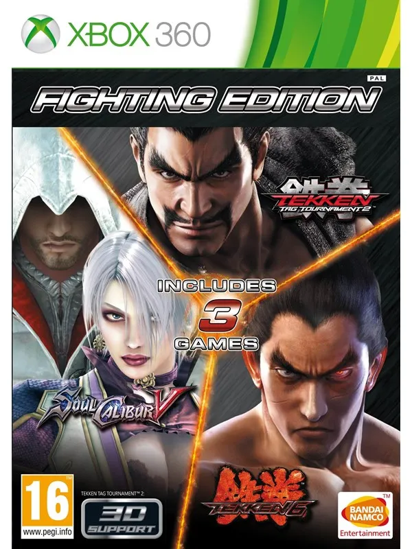 Fighting Edition: Tekken Tag 2 Tekken 6 & Soulcalibur V - Microsoft Xbox 360 - Collection