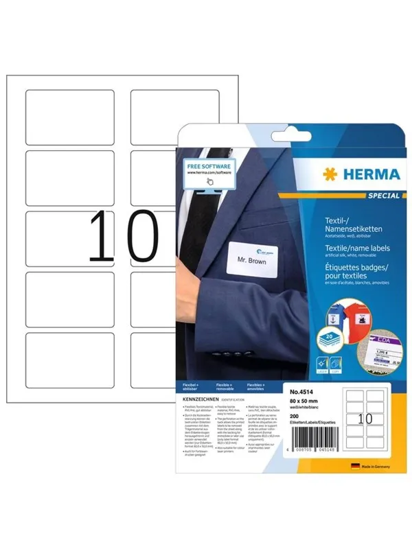 HERMA Special Name/textile