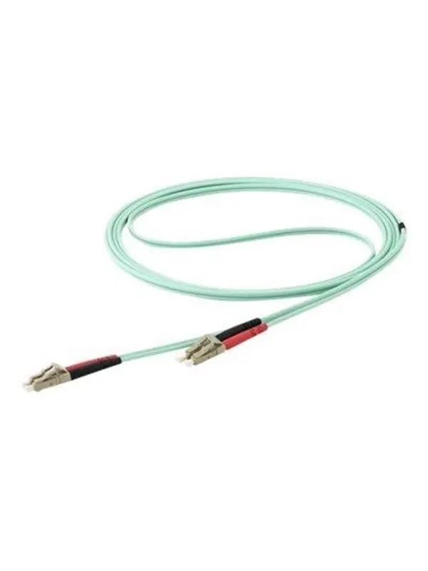 StarTech.com 10m OM4 LC to LC Multimode Duplex Fiber Optic Patch Cable - patch cable - 10 m - aqua - Blå - 10m